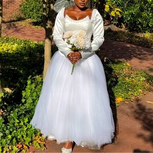Vintage custom made wedding dress